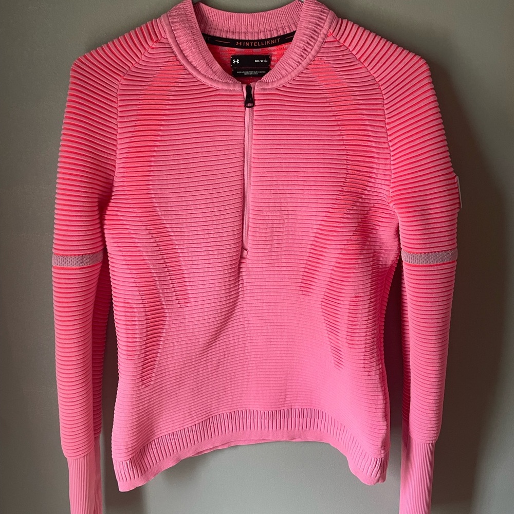 Under Armour Pink IntelliKnit Half-Zip Top